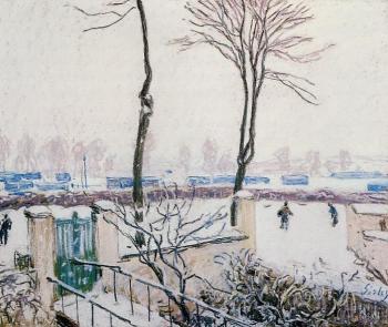 Alfred Sisley : Approach to the Railway Station